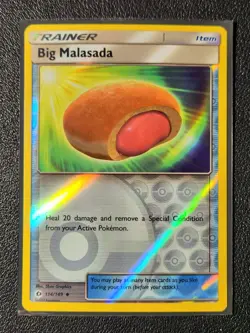 reverse holo Big Malasada 114/149 Pokemon card Sun & Moon uncommon NM - Image 1