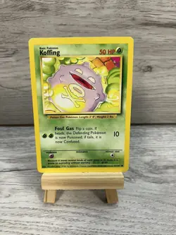 Pokemon Cards Koffing 51/102 UNLIMITED Base Set WOTC Common MP - Image 1