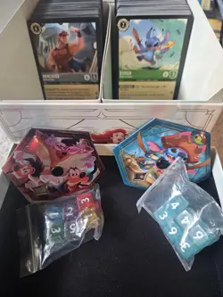 Lorcana Fabled Trove,Counter, Dice, Dividers, 400 cards From Sets 9 & 6 - Image 2
