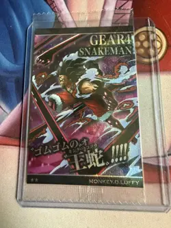 MONKEY.D.LUFFY ONE PIECE Wafer Card Holo Rare TCG NO.9-24 Japanese BANDAI CCG - Image 1