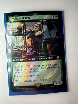 MTG Doctor Who - Graham O'Brien Extended Art Surge Foil Rare - 0987 - Image 2