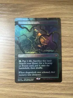 Verdant Catacombs - FOIL Borderless Art Special Guests 0113 NM Mythic Fetch Land - Image 1