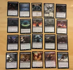 Magic The Gathering Lot Of 20 Black Cards Including Rares and Mythics NM - Image 1