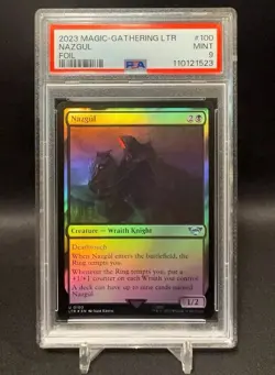 🌈 PSA 9 - Nazgul - FOIL - MTG #100 - Lord of the Rings LOTR (LTR) 🌈 - Image 1