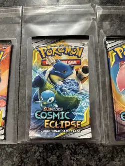 x3 Pokemon TCG: Sun & Moon Cosmic Eclipse Booster Packs Tag Team Sealed - Image 3