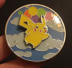 5 X Pokemon Pin Badge Surfing Flying Pikachu Morpeko Mr Rime Polteageist 2022 - Image 4