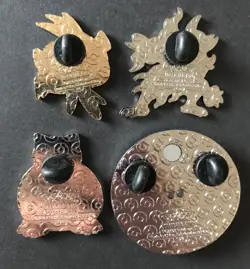 4 X Pokemon Pin Badge Surfing Pikachu Tapu Koko Snorlax Grimmsnarl Enamel Metal - Image 2