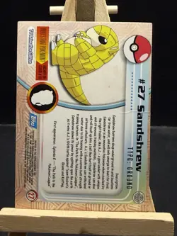 Topps Trading Cards Pokemon 1999 Rare Holo Sandshrew #27 - Image 2