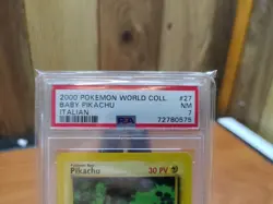 2000 Pokemon Baby Pikachu - World Collection - Italian - #27 - PSA 7 - Image 2