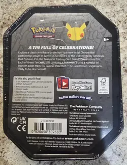 Pokemon TCG 25th Anniversary Celebrations Tin Dark Sylveon V Factory Sealed - Image 2