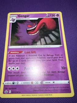ERROR HOLO BLEED Pokemon 057/198 Gengar Chilling Reign - Image 4