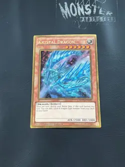 YUGIOH KRYSTAL DRAGON GOLD SECRET RARE MVP1-ENGV2 LIMITED EDITION - Image 1
