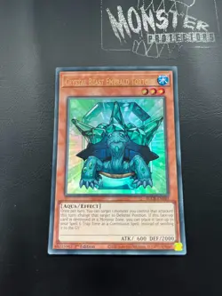 YUGIOH CRYSTAL BEAST EMERALD TORTOISE ULTRA RARE BLCR-EN049 1ST EDITION - Image 1