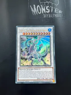 YUGIOH TRISHULA, ZERO DRAGON OF THE ICE BARRIER ULTRA RARE SDFC-EN041 1ST ED - Image 1
