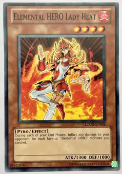 LCGX-EN038 Elemental HERO Lady Heat - Common Unlimited Near Mint YuGiOh - Image 1