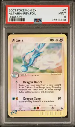 Altaria 2/97 Pokemon Card Ex Dragon Reverse Rare PSA 9 MINT - Image 1