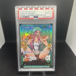 One Piece Card Jewelry Bonney OP07-019 LECAFIG Shonen Jump Jap - PSA 10 GEM MT - Image 1