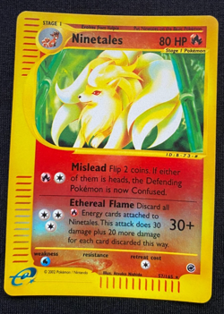 Ninetales 57/165 Reverse Holo Rare Expedition Base Set Pokemon Card LP - Image 1