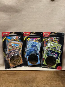Pokemon Mega Evolution BLISTER Pack (Booster Pack, Promo Card & Large Coin. NEW - Image 1