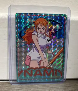 ONE PIECE HOLOGRAPHIC TRADING CARD STICKER EGG HEAD NAMI & ROBIN - Image 2