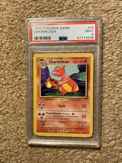 PSA 9 CHARMELEON Pokemon Card Game Base Set Unlimited 24/102 Mint WOTC - Image 1