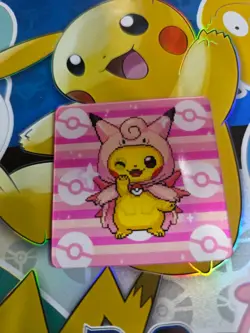 Pikachu Clefariy Pokemon 3D Lenticular card - Image 1