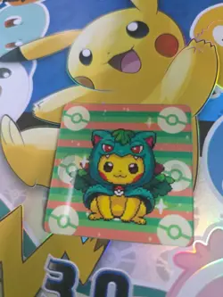 Pikachu Poncho Venusaur Pokemon 3D Lenticular card - Image 1