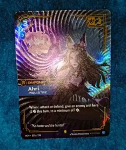 Riftbound - Ahri Inquisitive - ALT ART - 119a/298 - FOIL - NM - Showcase - Image 2