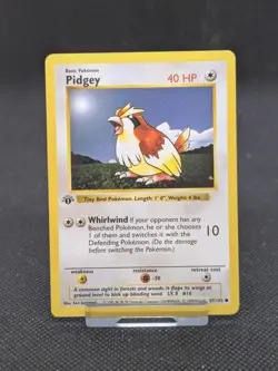 Pokemon Card Pidgey Shadowless Base Set 1st Edition Common 57/102 NM - Image 1