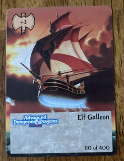 Spellfire CCG Rare Card Elf Galleon - 1st Edition 110 of 400 - Image 1