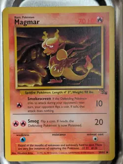 Magmar Fossil Set Vintage Pokemon Card Uncommon WOTC 39/62. Near Mint Condition - Image 1