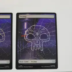 x5 MTG FOIL Swamp Spider-Man Full Art Land #0191 NM+ Card Spider Web Basic Land - Image 3