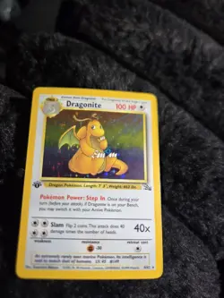 Pokemon 1st Edition Dragonite Fossil Holo Rare 4/62 - Image 3
