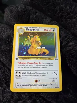 Pokemon 1st Edition Dragonite Fossil Holo Rare 4/62 - Image 5