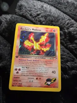 Pokemon 1st Edition Rockets Moltres Holo Rare Gym Heroes 12/132 - Image 1