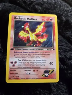 Pokemon 1st Edition Rockets Moltres Holo Rare Gym Heroes 12/132 - Image 2