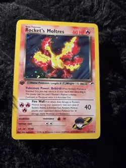 Pokemon 1st Edition Rockets Moltres Holo Rare Gym Heroes 12/132 - Image 3