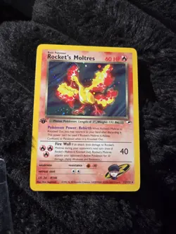 Pokemon 1st Edition Rockets Moltres Holo Rare Gym Heroes 12/132 - Image 5
