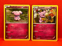 Pokemon Tcg Snubbull 98/162 & Granbull 99/162 BREAKthrough Non Holo - Image 1