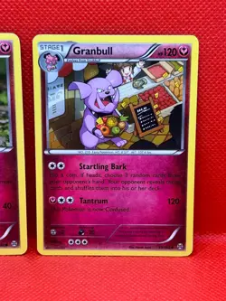 Pokemon Tcg Snubbull 98/162 & Granbull 99/162 BREAKthrough Non Holo - Image 3
