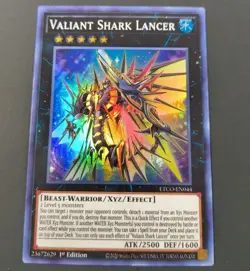 Yu-Gi-Oh! Valiant Shark Lancer Super Rare ETCO-EN044 1st Edition LP - Image 1