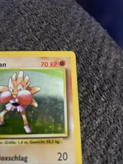 Nockchan (German Hitmonchan) 7/102 - Base Set - Holo Rare Pokemon Card TCG MP - Image 3