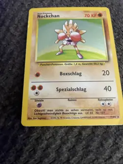 Nockchan (German Hitmonchan) 7/102 - Base Set - Holo Rare Pokemon Card TCG MP - Image 5