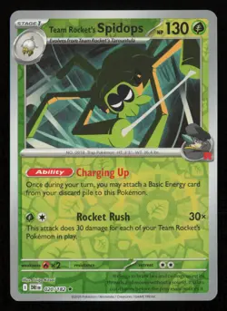 Team Rocket’s Spidops 020/182 Reverse Holo SV10: Destined Rivals Pokemon Card NM - Image 1
