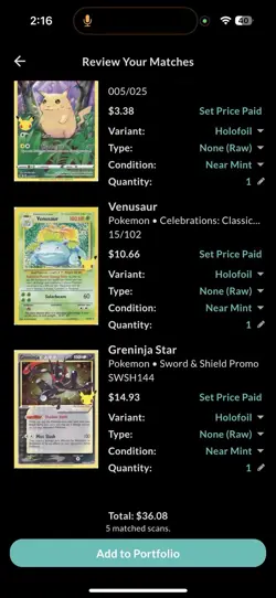 Pokemon TCG Celebrations Card Lot X 5 - Image 3