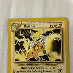 Pokemon TCG Raichu 21/64 Neo Revelation Non Holo Rare Card - Image 2
