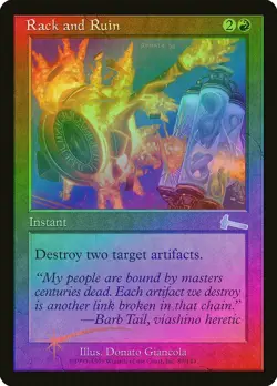 Rack and Ruin FOIL Urza's Legacy HEAVILY PLD Red Uncommon MAGIC CARD ABUGames - Image 1