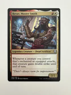 Reyav Master Smith MTG Magic the Gathering Card NM Near Mint CMR - Image 1