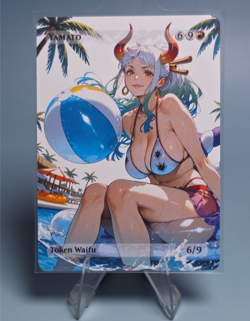 Yamato, Waifu the Gathering, Custom Anime Waifu One Piece Trading Card - Image 1