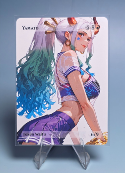 Yamato, Waifu the Gathering, Custom Anime Waifu One Piece Trading Card - Image 1